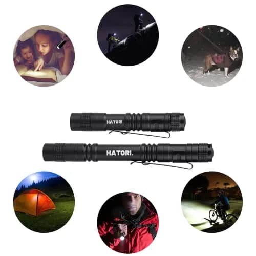 HATORI LED Mini Flashlight 3.55Inch | Bright Pocket Handheld Torch for Camping & Emergency thumbnail 5
