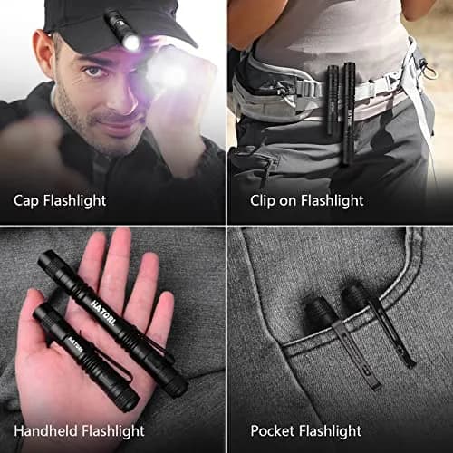 HATORI LED Mini Flashlight 3.55Inch | Bright Pocket Handheld Torch for Camping & Emergency thumbnail 6
