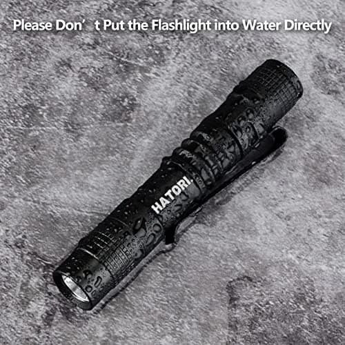 HATORI LED Mini Flashlight 3.55Inch | Bright Pocket Handheld Torch for Camping & Emergency thumbnail 3