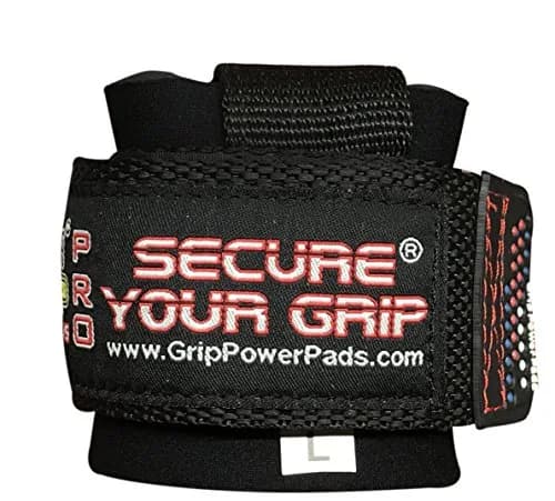 Grip Power Pads Heavy Duty Lifting Straps Neoprene Pair | Wrist Support with Rubber Grip (Rubber Side Face The Bar) thumbnail 6
