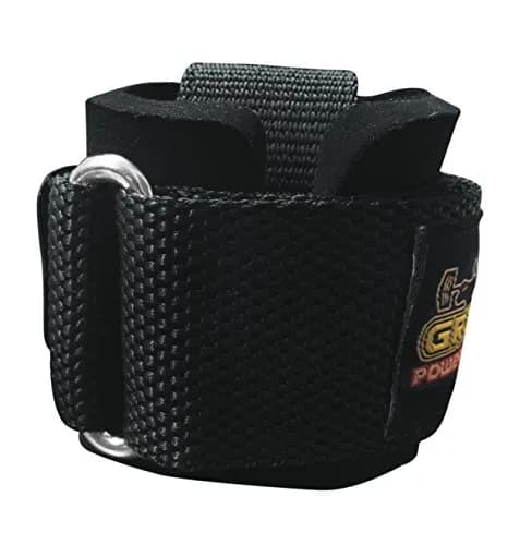 Grip Power Pads Heavy Duty Lifting Straps Neoprene Pair | Wrist Support with Rubber Grip (Rubber Side Face The Bar) thumbnail 7