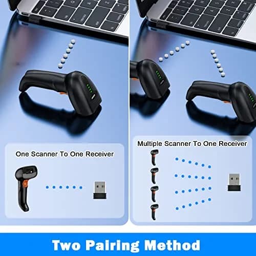 Symcode Bluetooth Wireless Barcode Scanner with Auto-Sensing Stand & 2D QR Reader | 280g (9.88 oz) thumbnail 3