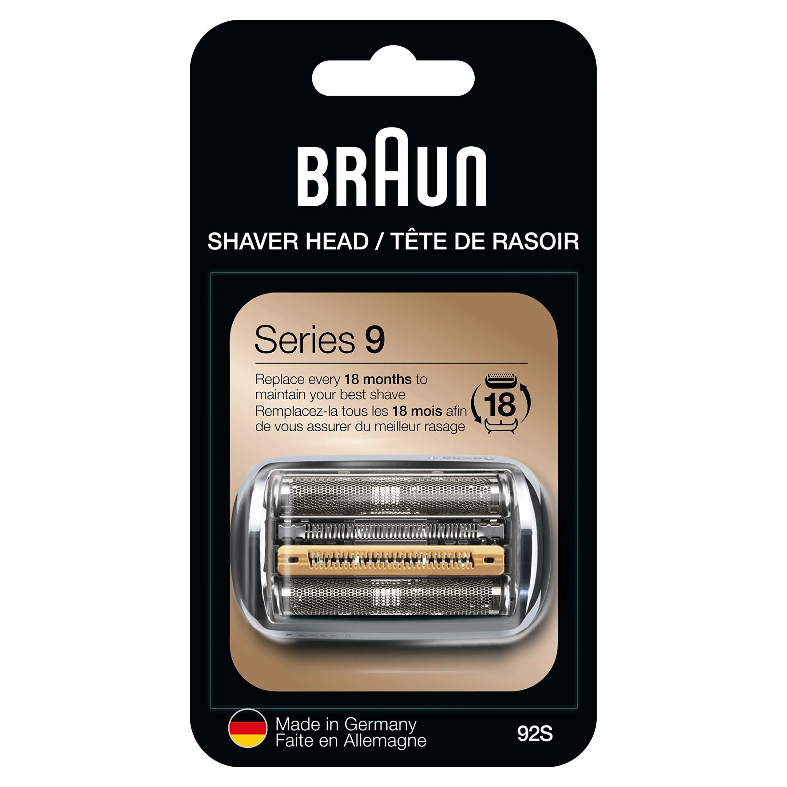 Braun Series 9 92S Replacement Shaver Head | 18 Months Peak Performance