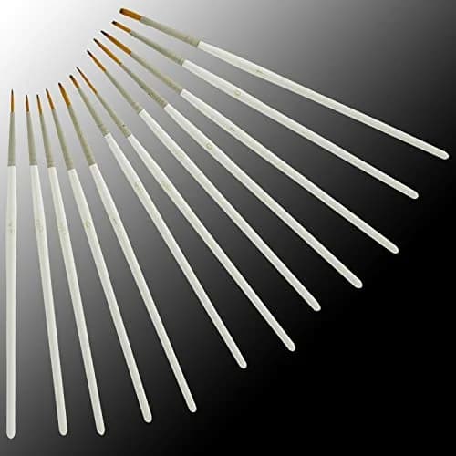 U.S. Art Supply Miniature Detail Paint Brush Set - 12 Miniature Brushes | Precision Fine Detail Art Tools thumbnail 6