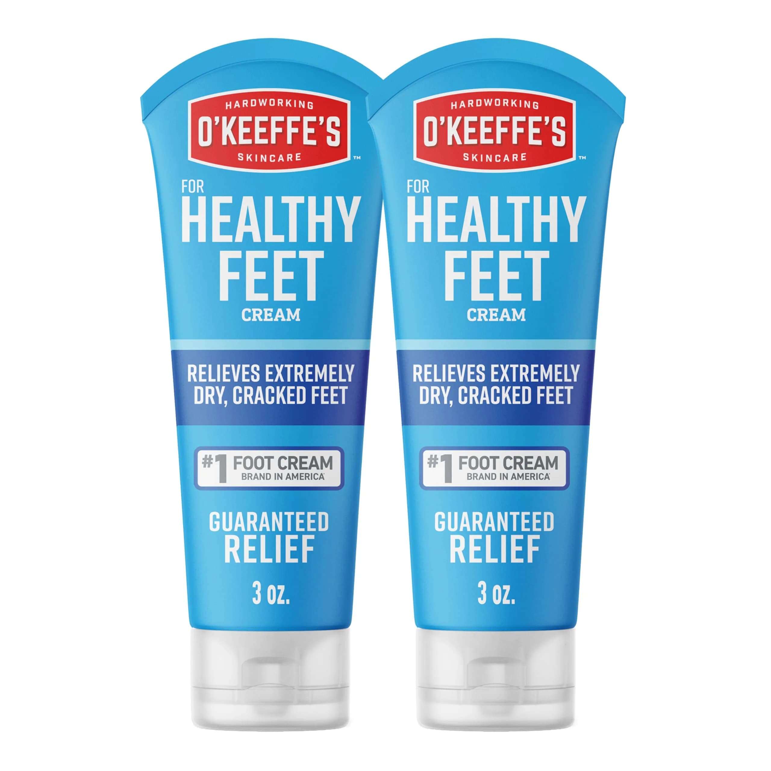 O'Keeffe's for Healthy Feet Foot Cream, 3 oz (89 ml) Tube, 2-Pack | Intensive Dry & Cracked Heel Repair - main product image