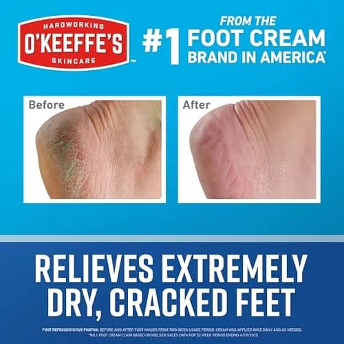 O'Keeffe's for Healthy Feet Foot Cream, 3 oz (89 ml) Tube, 2-Pack | Intensive Dry & Cracked Heel Repair thumbnail 2