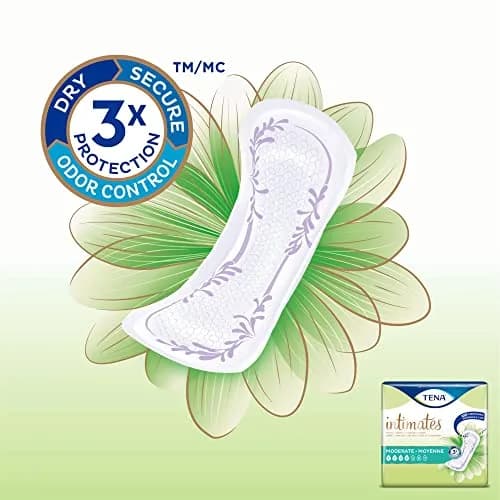 TENA Sensitive Care Moderate Incontinence Pads for Women, Regular, 20 ct | Dermatologist Approved by Skin Health Alliance thumbnail 5