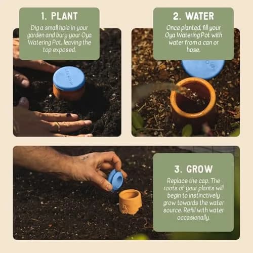 Growoya Large OYA Irrigation Pot for Garden Bed, Raised Planters & Grow Bags | Eco-Friendly Watering Solution (70-120 chars) thumbnail 4