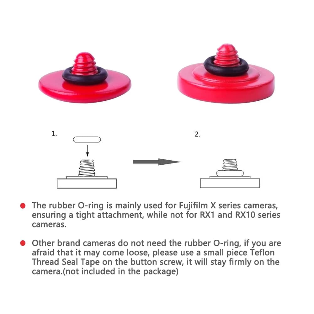 VKO Red Metal Soft Shutter Release Button | Brass Camera Accessory for Photography thumbnail 6