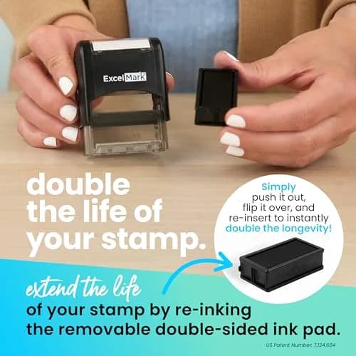 ExcelMark Copy Stamp Self-Inking Rubber Stamp 9/16 x 1-1/2 inches | Red Ink for Office Use, Ideal for Document Management thumbnail 5