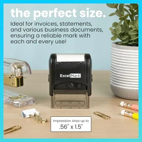 ExcelMark Copy Stamp Self-Inking Rubber Stamp 9/16 x 1-1/2 inches | Red Ink for Office Use, Ideal for Document Management thumbnail 2