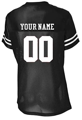 Rocksolid Womens Custom Football Replica Team Jersey (X-Small, Black) | Personalized Women's Football Jersey thumbnail 2