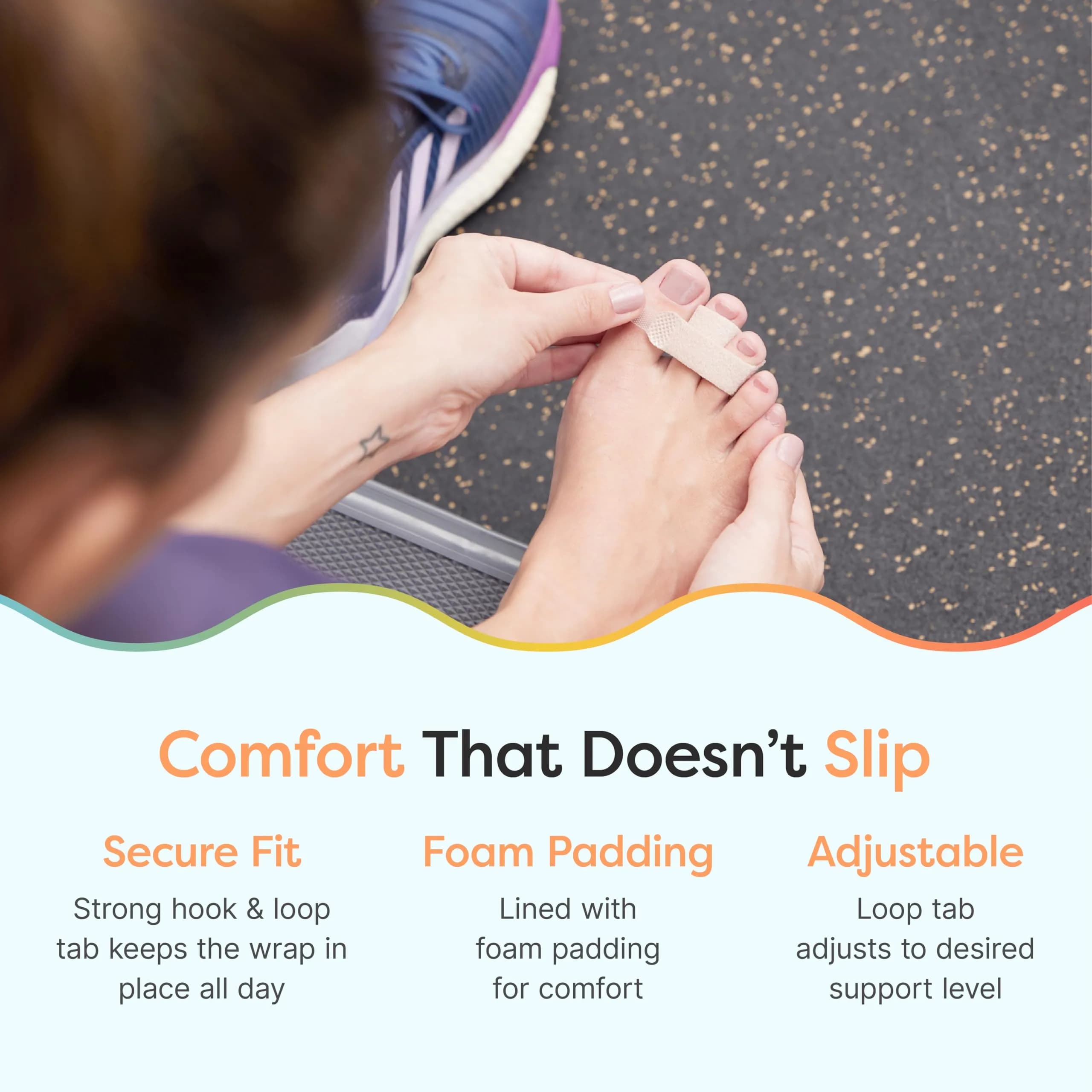 ZenToes Original Support Beige Hammer Toe Straightener & Buddy Wraps, 4 Count | Gentle Toe Support - view 4