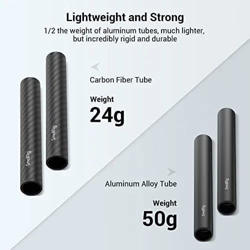 SMALLRIG 15mm Carbon Fiber Camera Rods 10cm (4") 2-Pack | Lightweight & Rigid Support for Camera Rigs thumbnail 4
