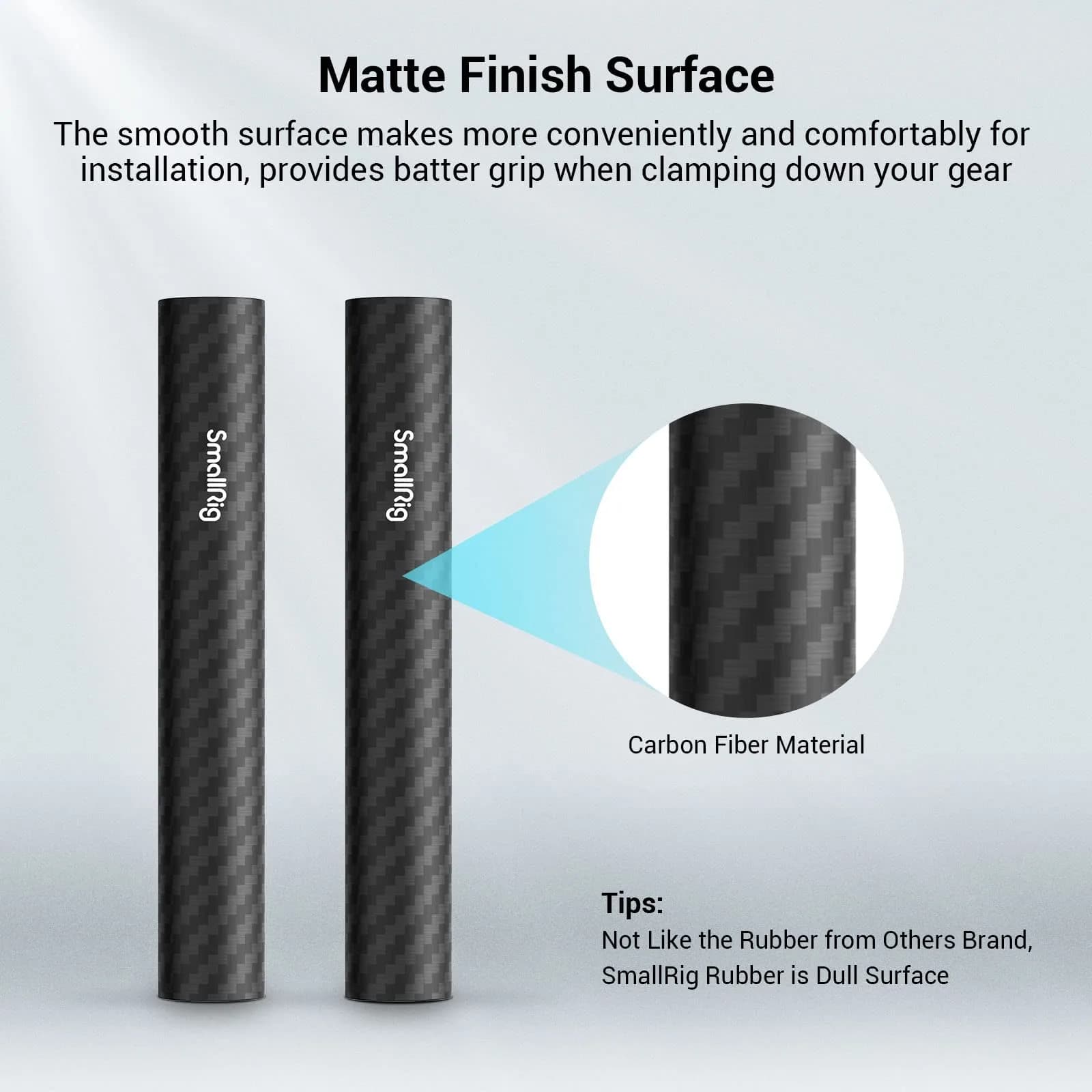 SMALLRIG 15mm Carbon Fiber Camera Rods 10cm (4") 2-Pack | Lightweight & Rigid Support for Camera Rigs - view 3