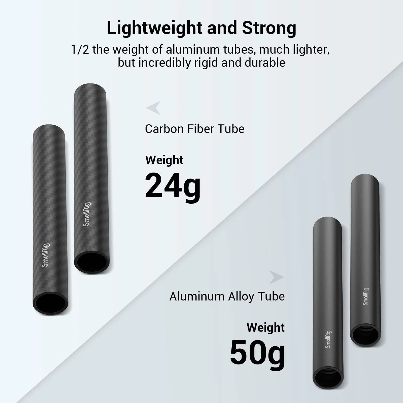 SMALLRIG 15mm Carbon Fiber Camera Rods 10cm (4") 2-Pack | Lightweight & Rigid Support for Camera Rigs - view 4