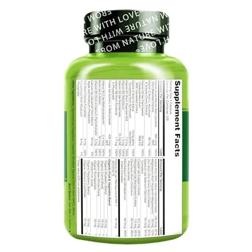 NATURELO One Daily Multivitamin for Women 120 Count | Plant-Based, Vegan, Non-GMO thumbnail 7