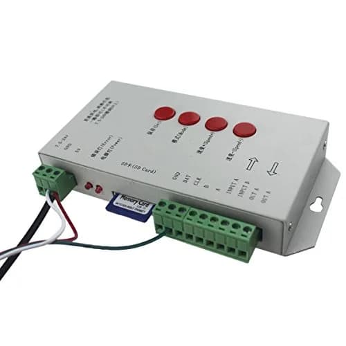 REXTiN T1000S LED RGB Full Color Programmable Pixel Controller with SD Card 144mm x 67mm x 25mm | Supports 512 Pixels thumbnail 2