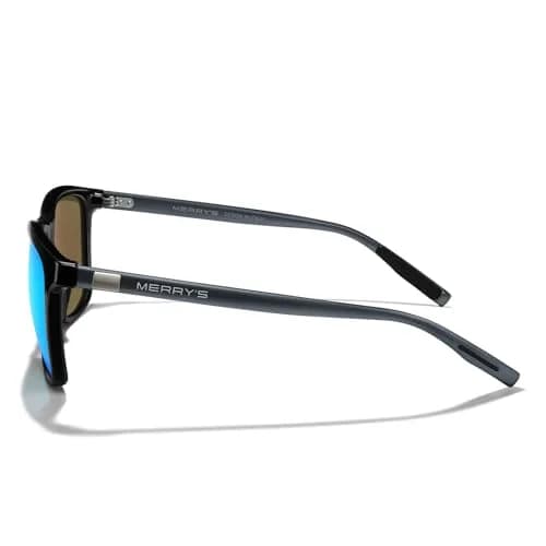 MERRY'S Square Polarized Sunglasses for Men Women Aluminum Temples | UV400 Polarized Lens, Unisex thumbnail 3