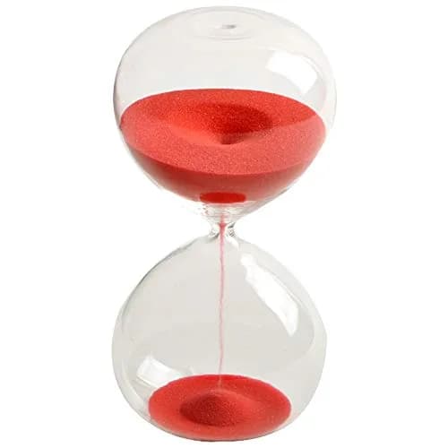 GracesDawn Transparent Glass Hourglass Sand Timer 60 min | Stylish Home & Kitchen Decor thumbnail 1