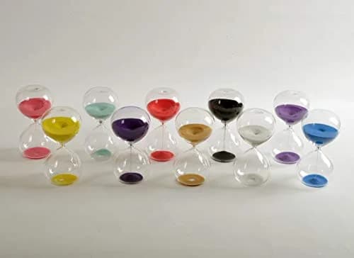 GracesDawn Transparent Glass Hourglass Sand Timer 60 min | Stylish Home & Kitchen Decor thumbnail 4