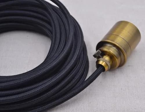 HESSION 32.8ft Round 18/2 Rayon Covered Wire | Vintage Industrial Lamp Cord (70-120c) thumbnail 3