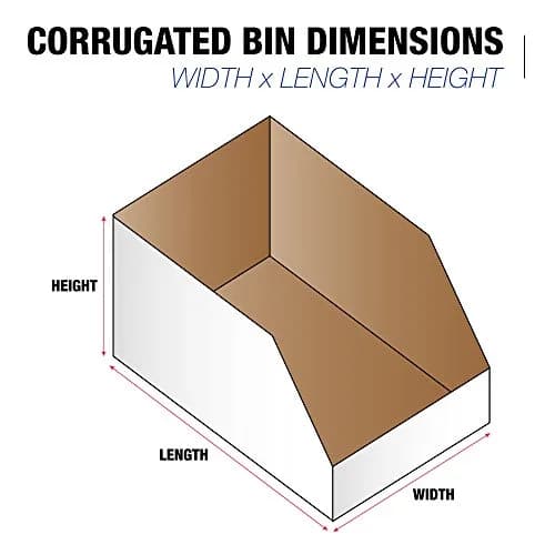 Tape Logic TLBINBIN69 Open Top Bin Boxes 6" x 9" x 4 1/2" White Pack of 25 | Durable Organizers thumbnail 2