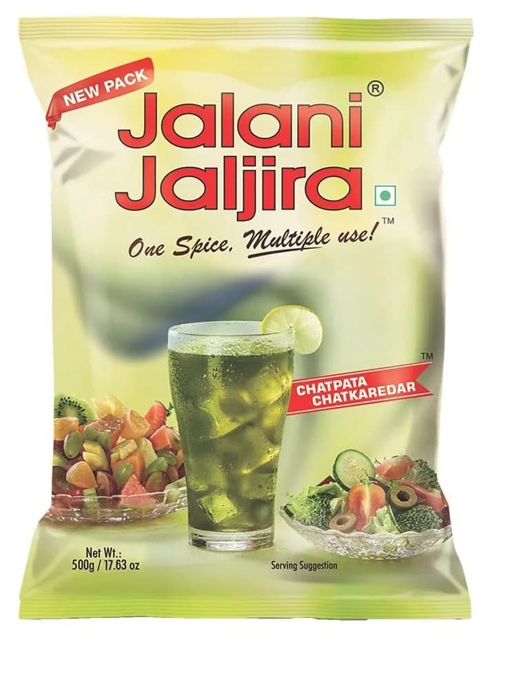 Jalani Jaljira Seasoning 500g (17.64 oz) | Authentic Indian Spice Blend for Tangy Flavor — 17.64 Ounce