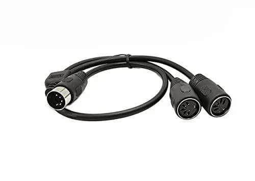 SinLoon 5-Pin DIN Splitter Y Cable 0.5m (1.5ft) | MIDI Male to 2x Female Extension Audio Cable thumbnail 1