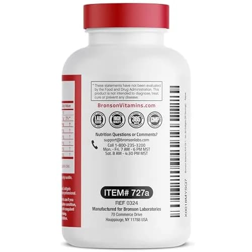 Bronson Antarctic Krill Oil 1000 mg with Omega-3s, 60 Softgels | Pure Antarctic Krill Oil with EPA, DHA & Astaxanthin thumbnail 6
