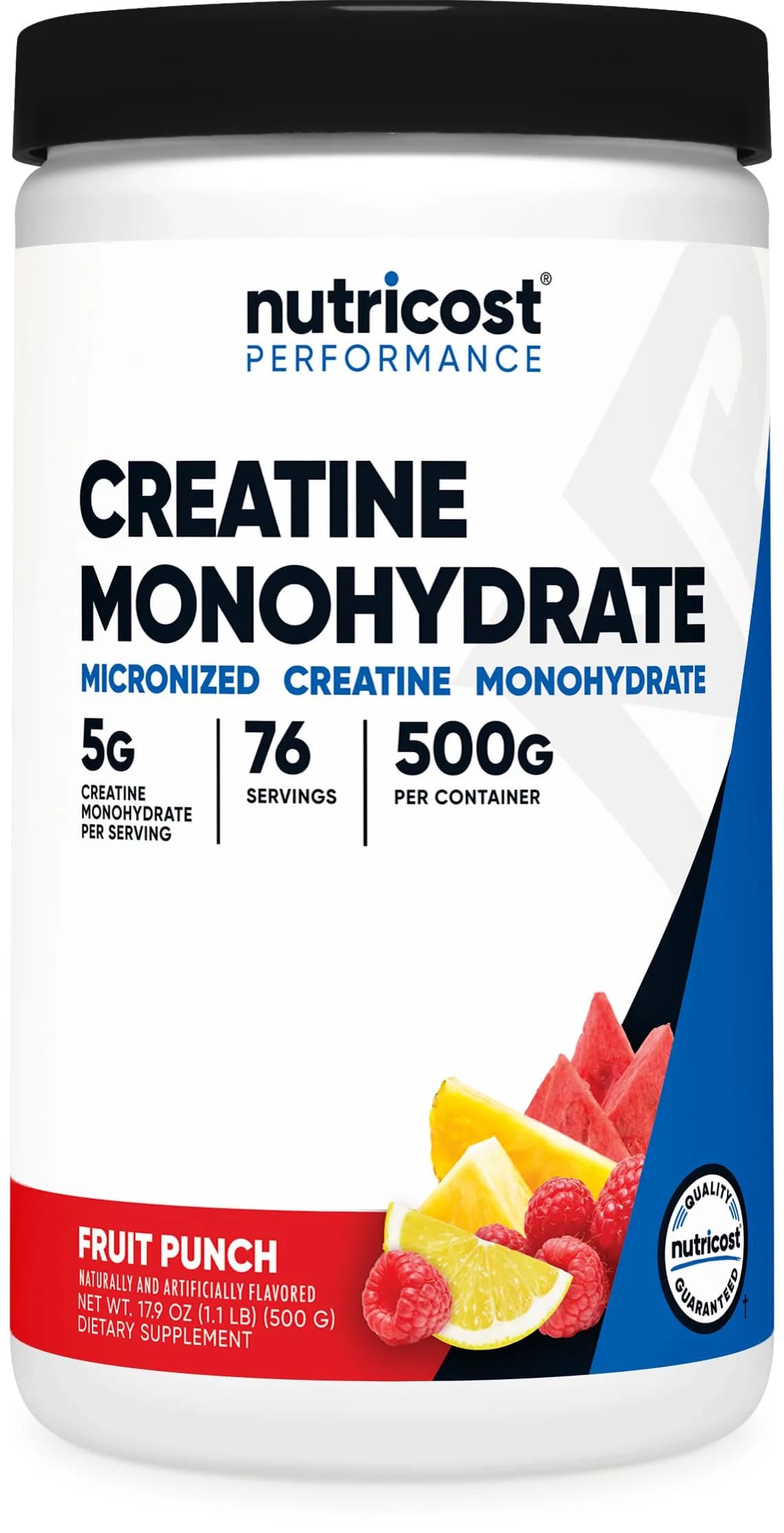 Nutricost Micronized Creatine Monohydrate Powder Coastal Explosion 500g | Vegan Gluten-Free Nutritional Supplement — Fruit Punch