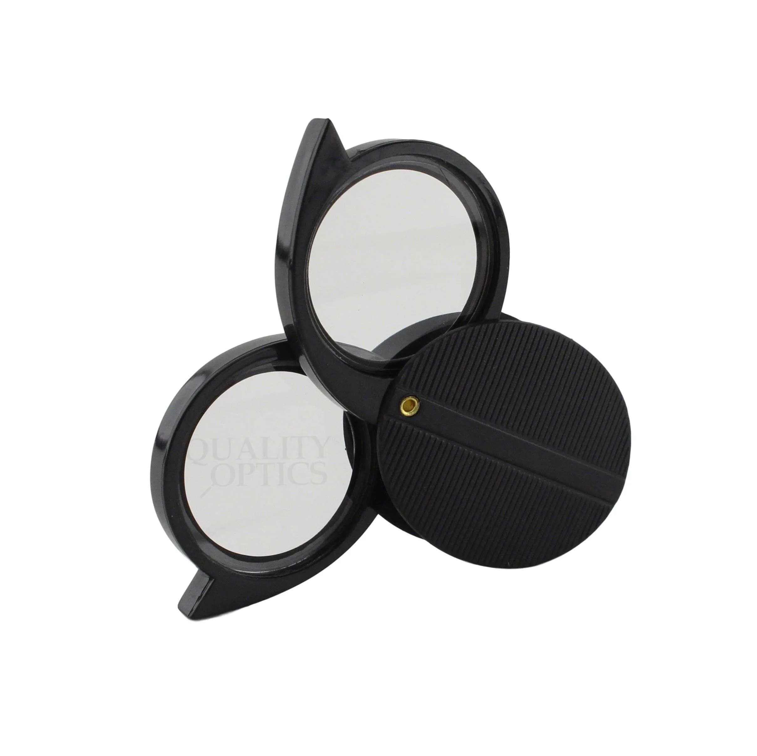 Quality Optics USA Folding Jewelers Loupe Style Pocket Magnifier 10X | Compact Acrylic Lens for Jewelry & Crafts