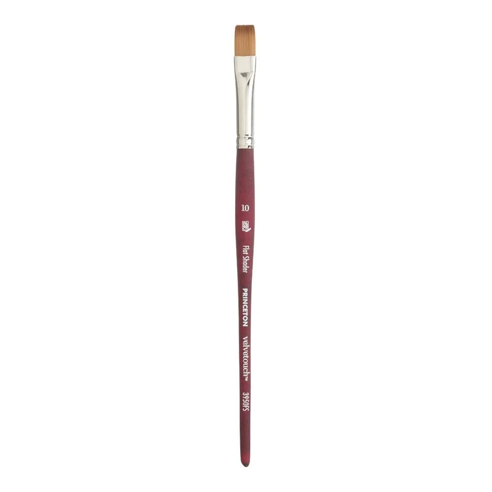 Princeton Velvetouch Series 3950 Flat Shader Paint Brush 10 | Premium Synthetic for Acrylic, Oil & Watercolor
