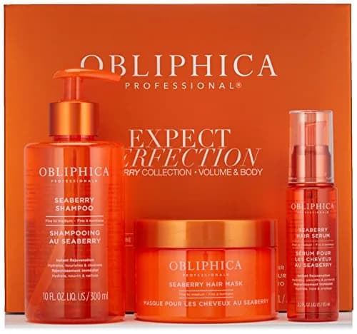 Obliphica Expect Perfection Volume & Body Seaberry Collection Set – Luxurious Haircare for Fine Hair, 2x8oz, Enriched with Omegas & Vitamins thumbnail 1