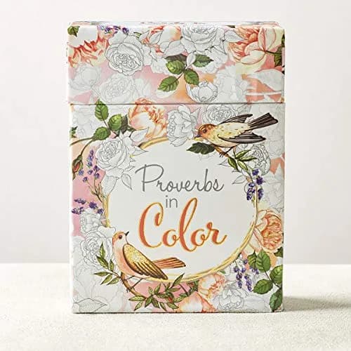 Christian Art Gifts Proverbs in Color: Cards to Color and Share | Christian Coloring Cards with Proverbs, 44 Heavy Card Stock Pages thumbnail 3