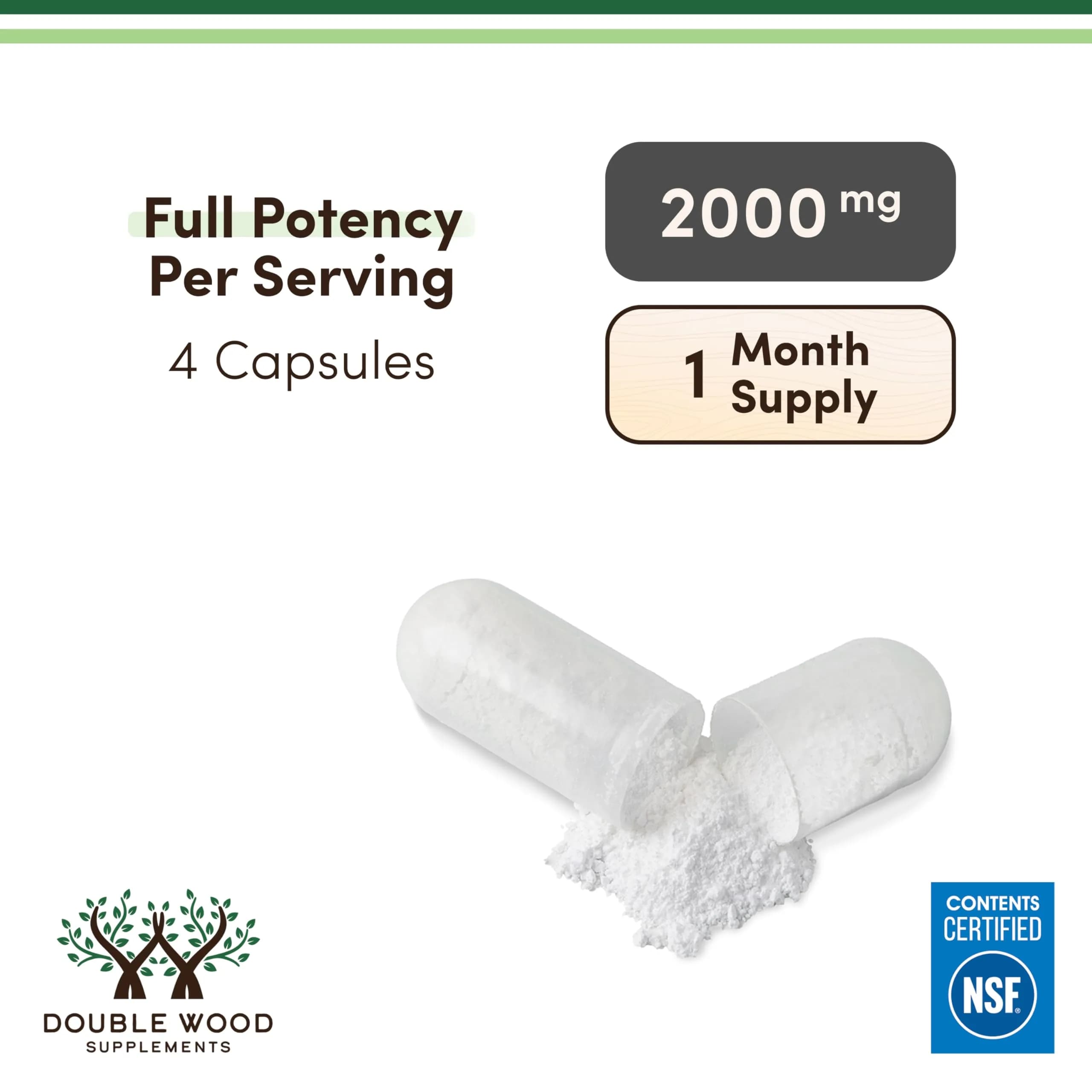 Double Wood Supplements Magnesium L-Threonate Capsules 2,000 mg | High Absorption Brain Support - view 3