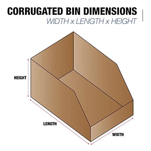 Tape Logic TLBINMT612K Open Top Bin Boxes 6" x 12" x 4 1/2" Kraft Pack of 50 | Heavy Duty Storage & Shipping thumbnail 2