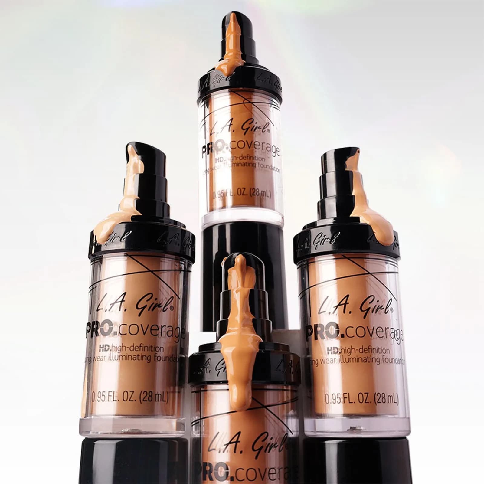 L.A. Girl Pro Coverage Liquid Foundation Fair 28ml (0.95 Fl Oz) | Lightweight Dewy Finish - view 6