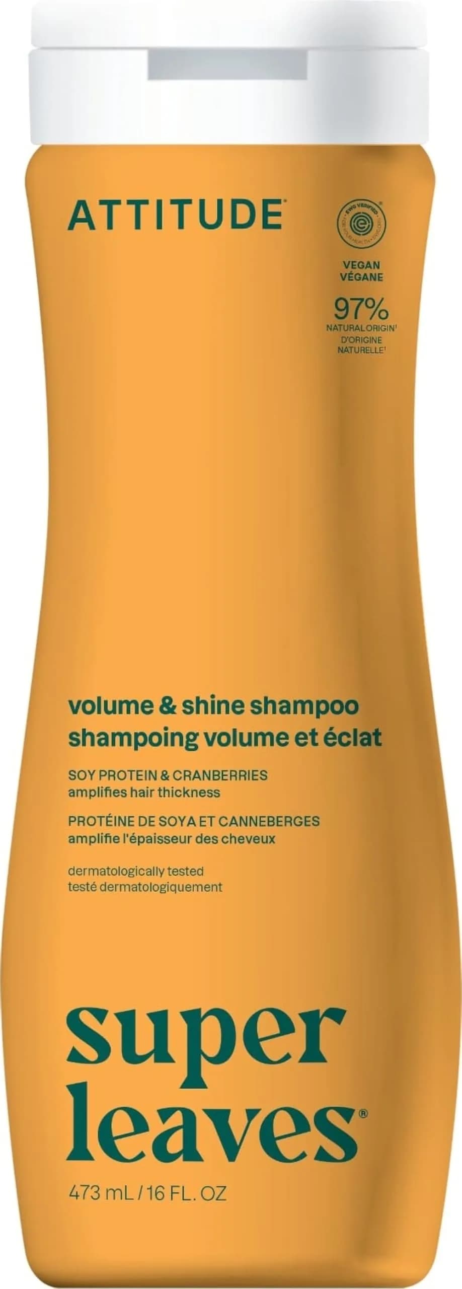 ATTITUDE Volume and Shine Hair Shampoo 473ml (16 Fl Oz) | EWG Verified for Thin Hair — Volume & Shine