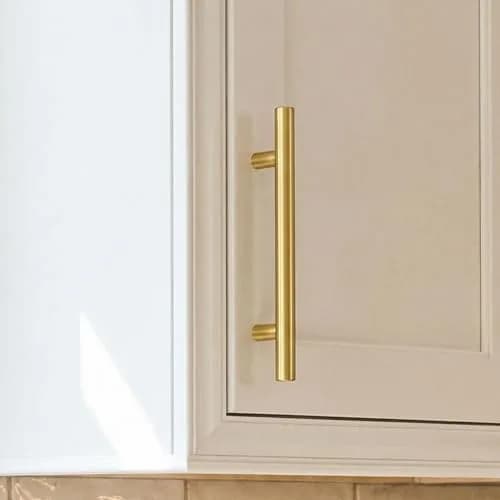 Goldenwarm 10 Pack 5-1/16" Gold Cabinet Handles Brushed Brass Stainless Steel | Durable Kitchen & Bathroom Drawer Pulls thumbnail 3