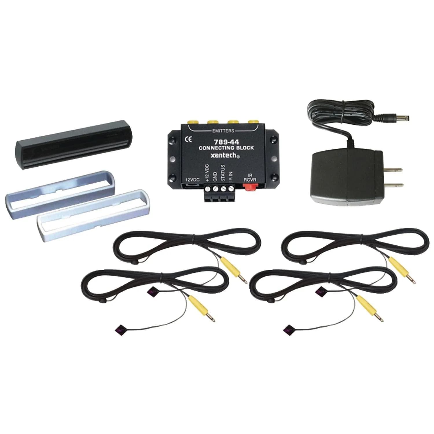 Xantech DL85K IR Receiver Kit | LCD/CFL-Proof, Low Profile, 80ft Range — Black