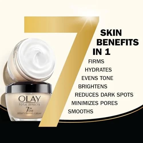 Olay Total Effects Night Firming Cream Face Moisturizer 50ml (1.7 Fl Oz) | Brightens and Smooths thumbnail 2