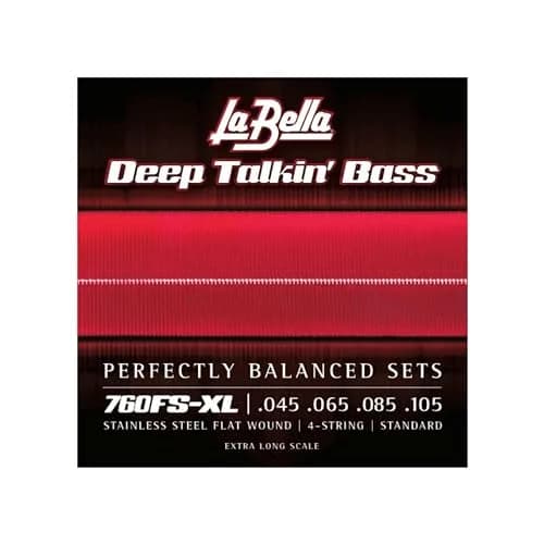 La Bella 760FS Deep Talkin' Bass Flatwound Bass Strings - Extra Long Scale .045-.105 Stainless Steel thumbnail 1