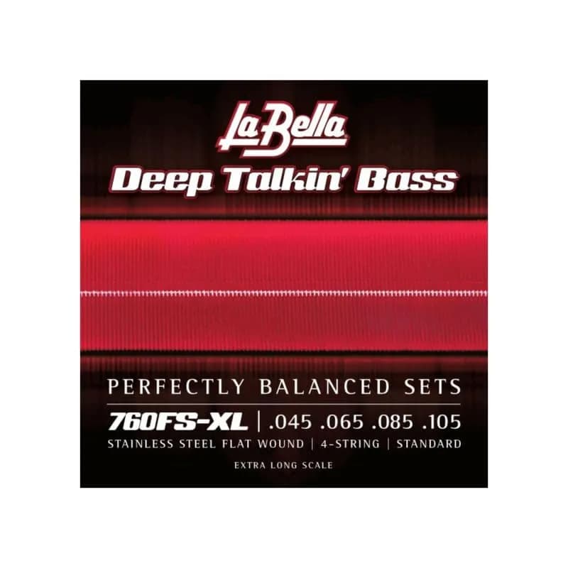La Bella 760FS Deep Talkin' Bass Flatwound Bass Strings - Extra Long Scale .045-.105 Stainless Steel thumbnail 2