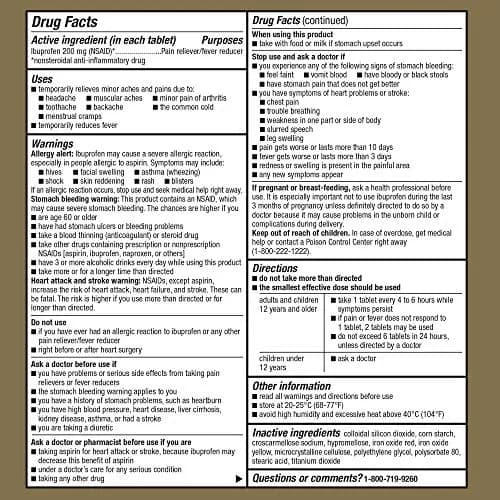 GoodSense Ibuprofen 200 mg Tablets | Powerful Pain Relief for Adults & Teens 12+ thumbnail 4