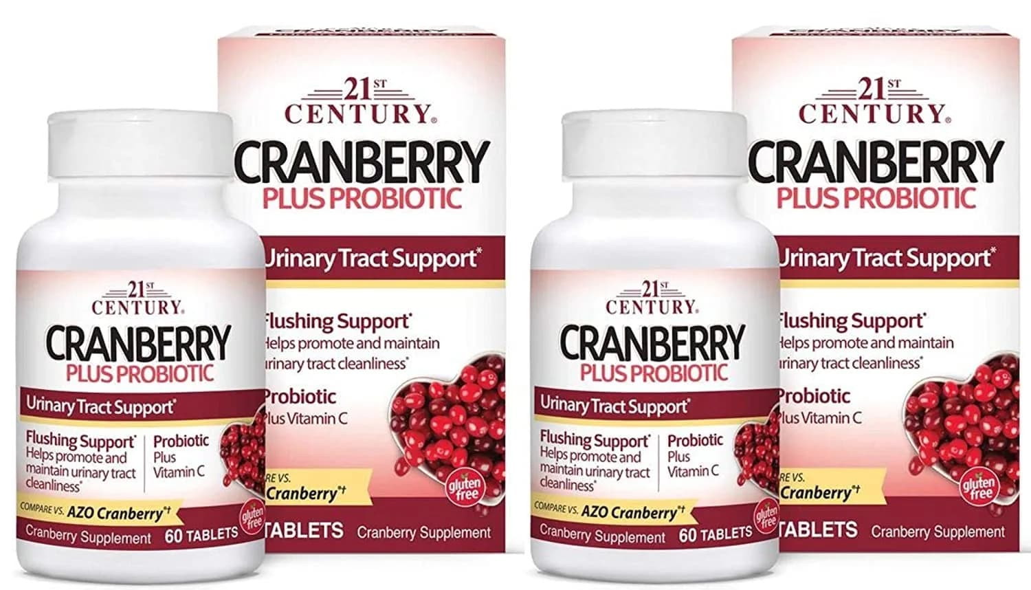 21st Century Cranberry Plus Probiotic Tablets 2 Count | Urinary Tract Support with Probiotics - main product image