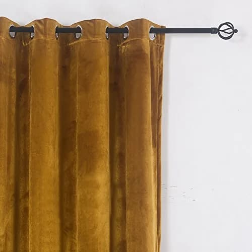 Cherry Home Velvet Curtain Panel Set (52 in x 84 in) | Heavy, Light-Blocking, Energy Efficient thumbnail 3