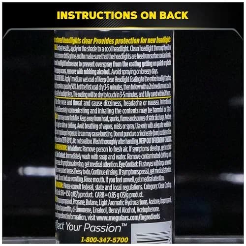 Meguiar's Keep Clear Headlight Coating 4 Oz (186 ml) | Lasts Up to a Year thumbnail 4
