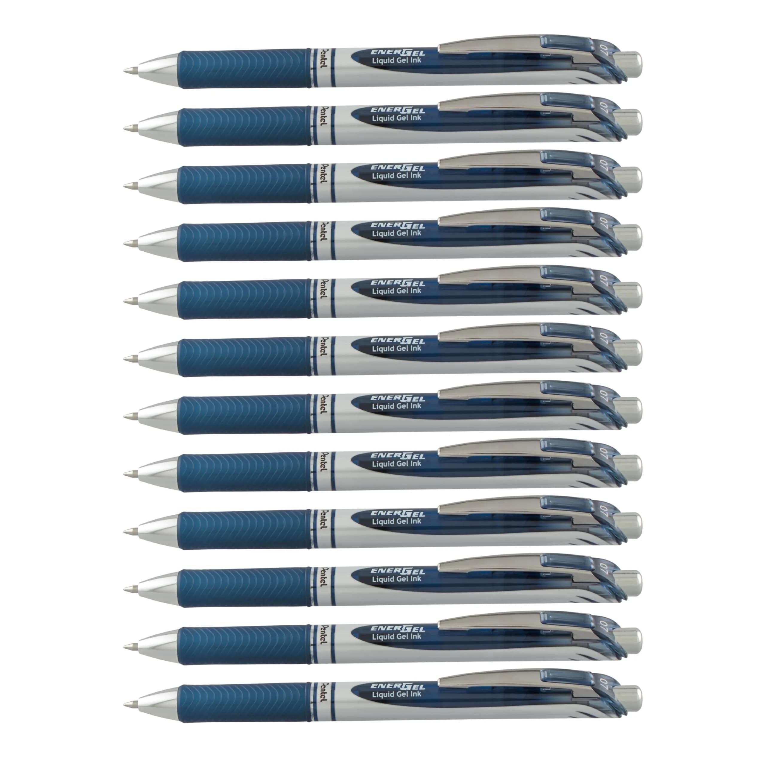 Pentel EnerGel RTX Retractable Liquid Gel Pen 0.7mm | Smooth, Fast-Drying Ink for Professionals & Students — Blue