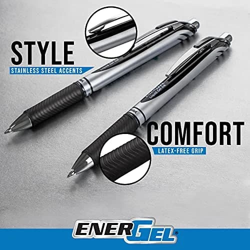 Pentel EnerGel RTX Retractable Liquid Gel Pen 0.7mm | Smooth, Fast-Drying Ink for Professionals & Students thumbnail 6